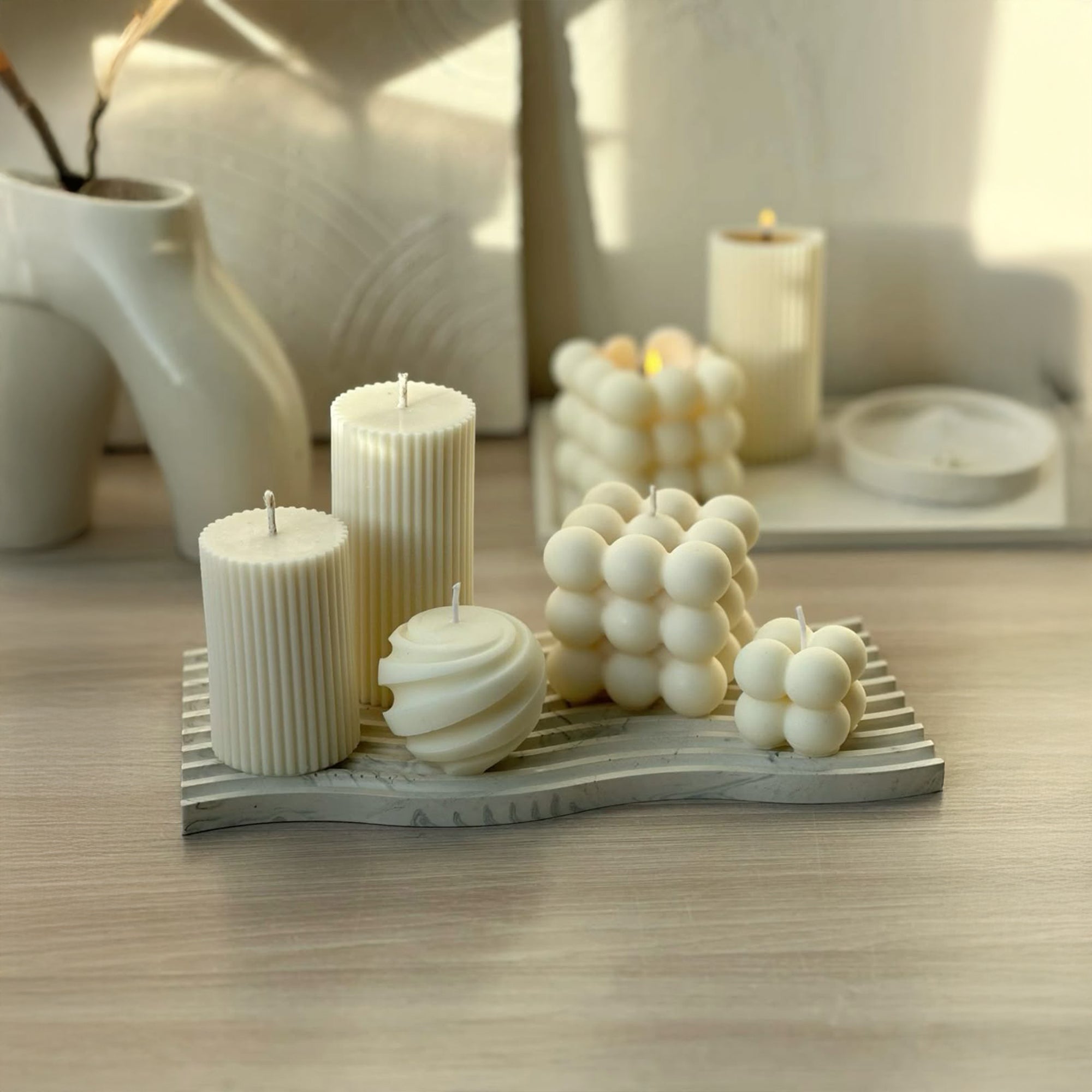 Pillar candle combo set